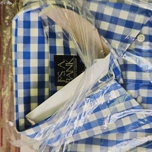 Jos A Bank Traveler's Collection Dress Shirt L